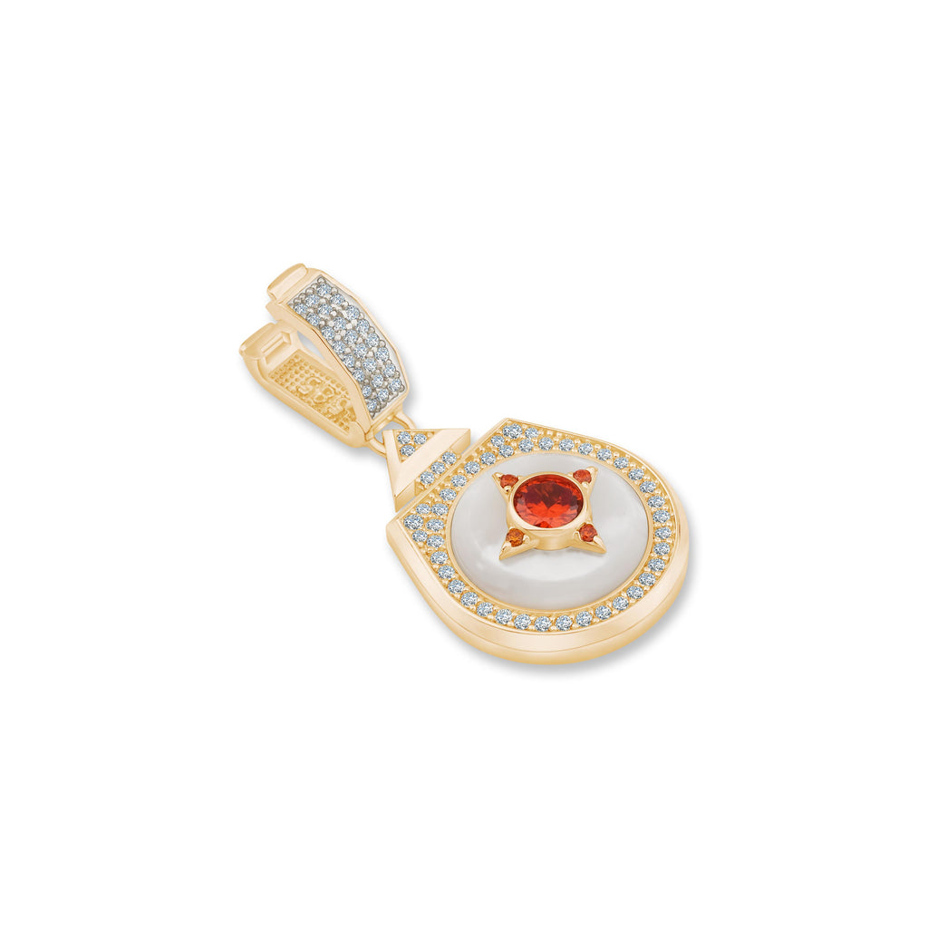 Beş Taşlı Madalyon Charm
